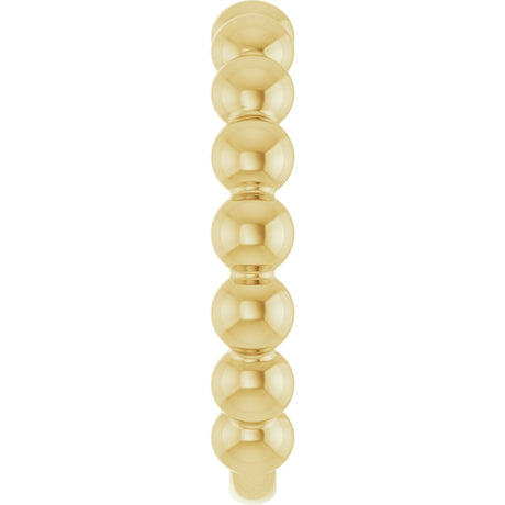 14K Yellow Gold 4 mm Stackable Beaded Ring