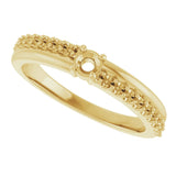 10K Yellow Gold 3 mm Round 2-Stone Accented Family Ring Mounting