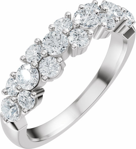 14K White 1 CTW Lab-Grown Diamond Anniversary Band
