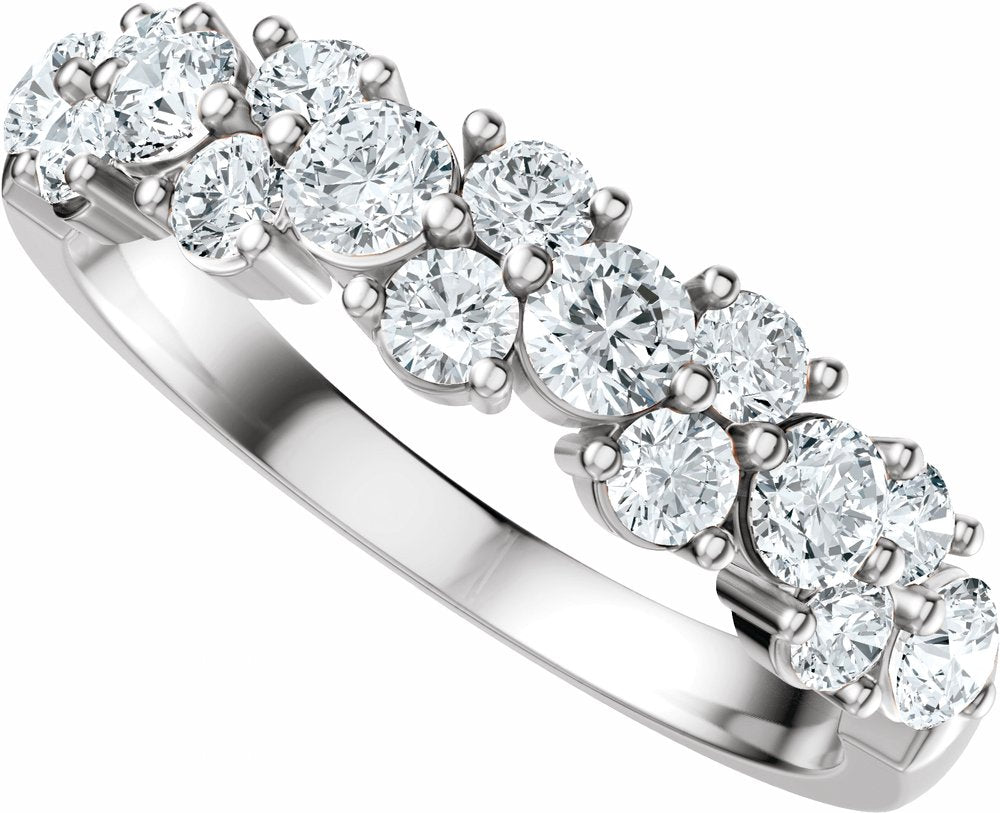 14K White 1 CTW Lab-Grown Diamond Anniversary Band
