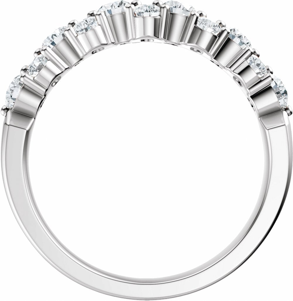 14K White 1 CTW Lab-Grown Diamond Anniversary Band