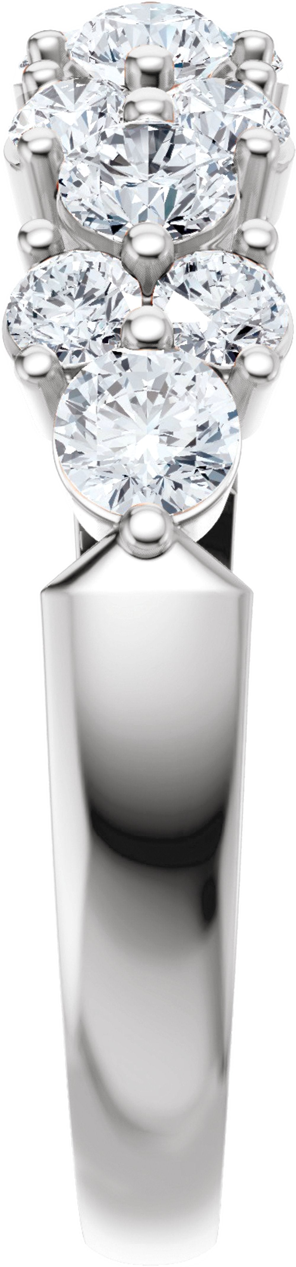 14K White 1 CTW Lab-Grown Diamond Anniversary Band