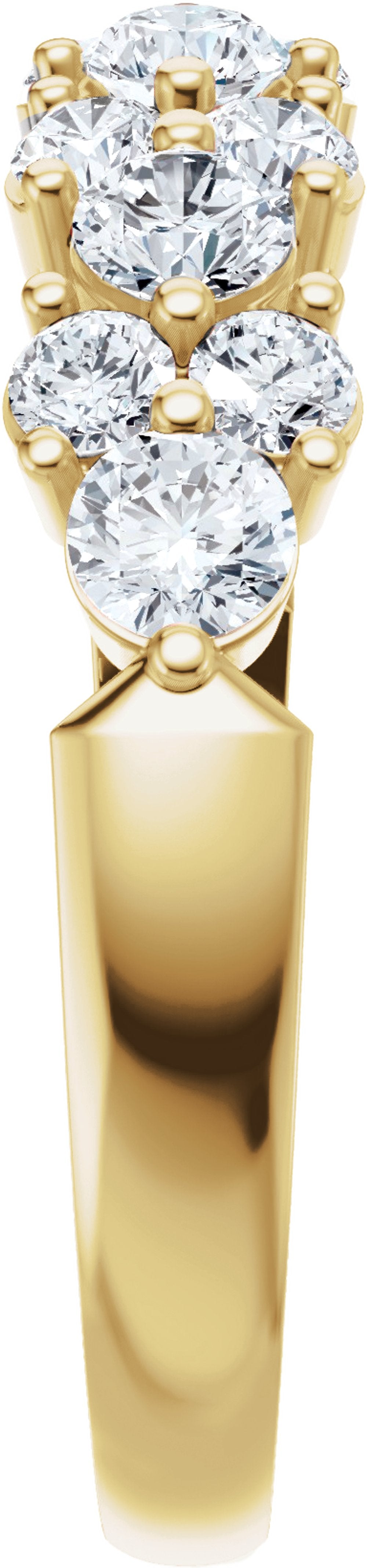 14K Yellow 1 CTW Lab-Grown Diamond Anniversary Band