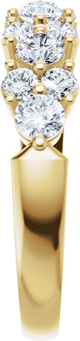 14K Yellow 1 CTW Lab-Grown Diamond Anniversary Band