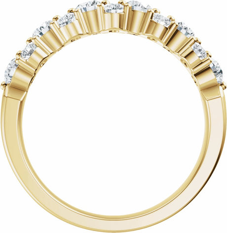 14K Yellow 1 CTW Lab-Grown Diamond Anniversary Band