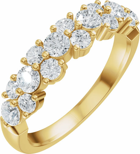 14K Yellow 1 CTW Lab-Grown Diamond Anniversary Band