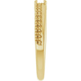 10K Yellow Gold 3 mm Round 2-Stone Accented Family Ring Mounting