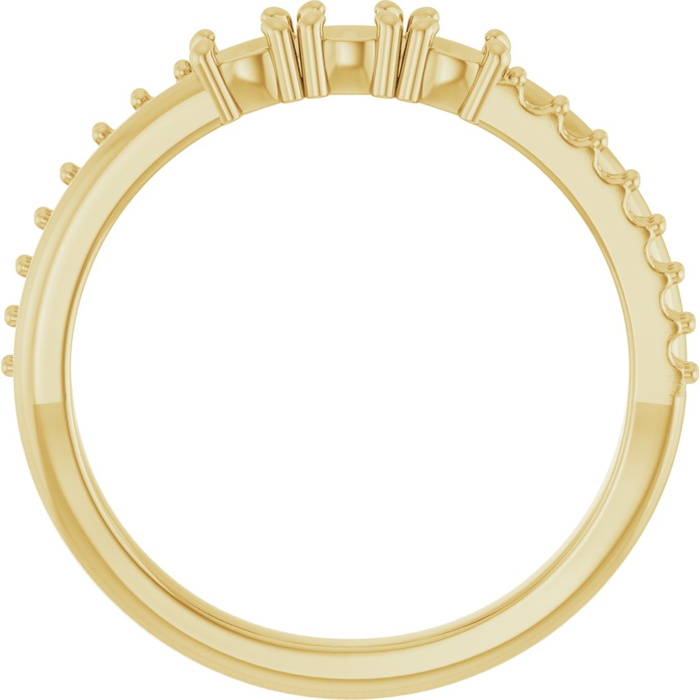10K Yellow Gold 3 mm Round 4-Stone Accented Family Ring Mounting