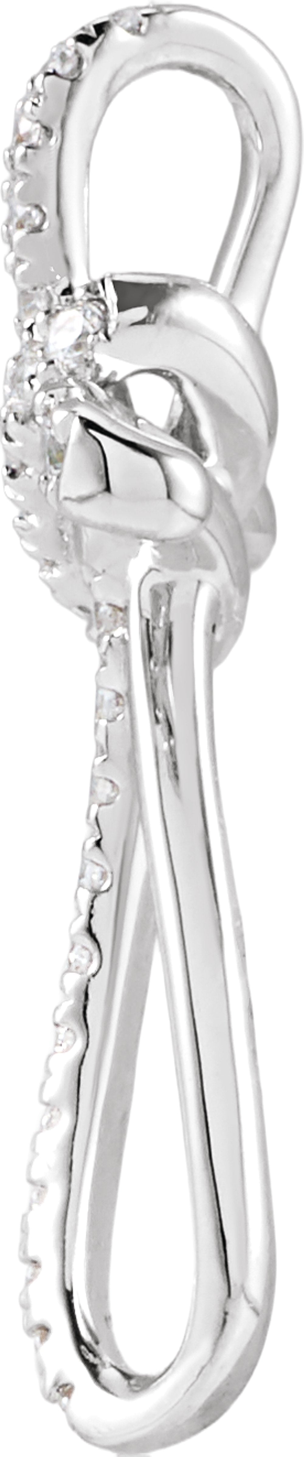 14K White Gold 1/5 CTW Natural Diamond Cross Pendant