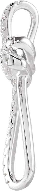 14K White Gold 1/5 CTW Natural Diamond Cross Pendant