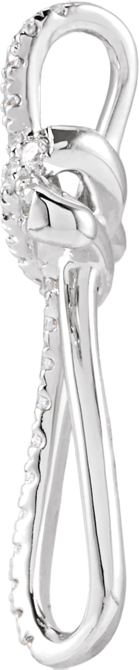 14K White Gold 1/5 CTW Natural Diamond Cross Pendant