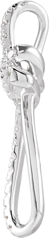 14K White Gold 1/5 CTW Natural Diamond Cross Pendant