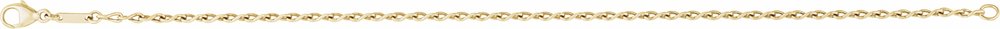 14K Yellow Gold 2 mm Figure 8 7" Chain