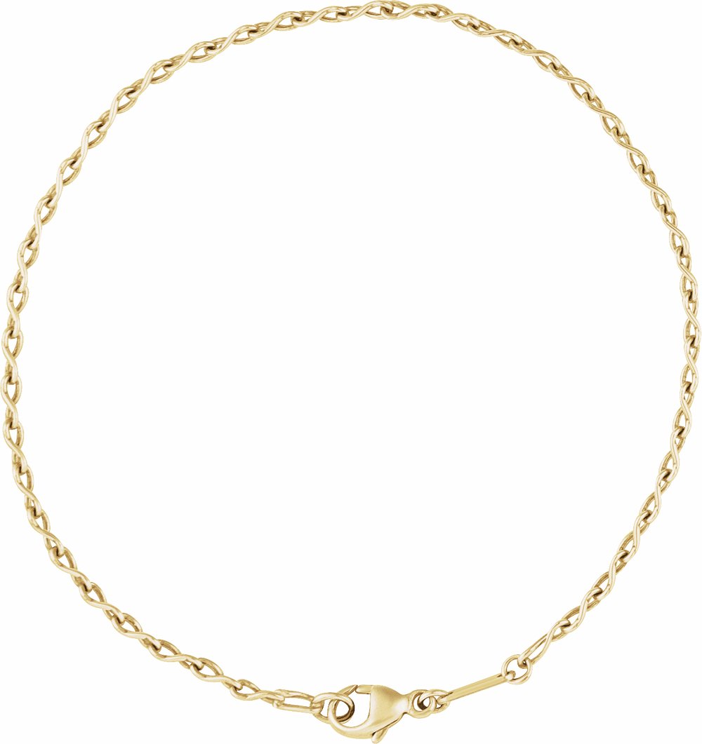 14K Yellow Gold 2 mm Figure 8 7" Chain