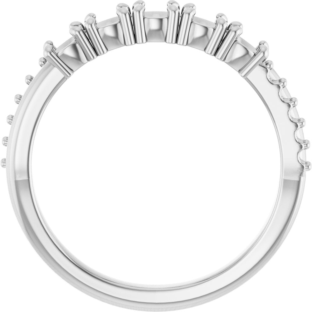 10K White Gold 3 mm Round 4-Stone Accented Family Ring Mounting