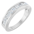 14K White Gold 1 CTW Natural Diamond Channel-Set Anniversary Band Size 7