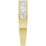 14K Yellow 1 CTW Natural Diamond Channel-Set Anniversary Band Size 7