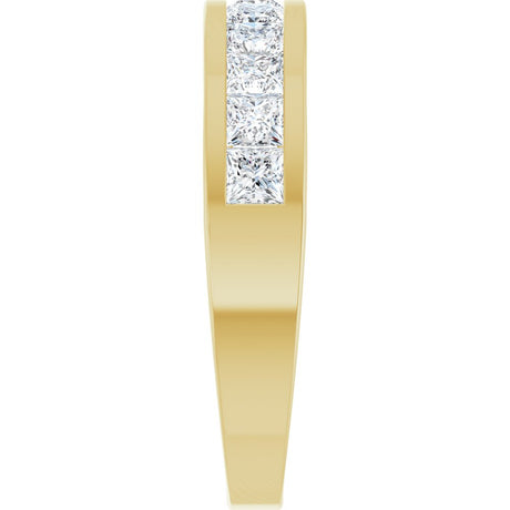 14K Yellow Gold 1 CTW Lab-Grown Diamond Channel-Set Anniversary Band Size 7