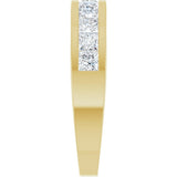 14K Yellow Gold 1 CTW Lab-Grown Diamond Channel-Set Anniversary Band Size 7