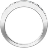 14K White Gold 1 CTW Natural Diamond Channel-Set Anniversary Band Size 7
