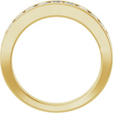 14K Yellow Gold 1 CTW Lab-Grown Diamond Channel-Set Anniversary Band Size 7