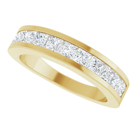 14K Yellow 1 CTW Natural Diamond Channel-Set Anniversary Band Size 7