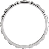 14K White True Love Chastity Ring Size 9