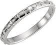 14K White True Love Chastity Ring Size 9