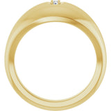 14K Yellow Gold .03 CT  Lab-Grown  Diamond Solitaire Band