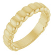 14K Yellow Gold 4 mm Fluted Band Size 7