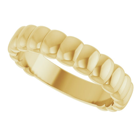 14K Yellow Gold 4 mm Fluted Band Size 7