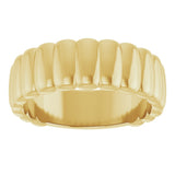 14K Yellow Gold 6 mm Fluted Band Size 7