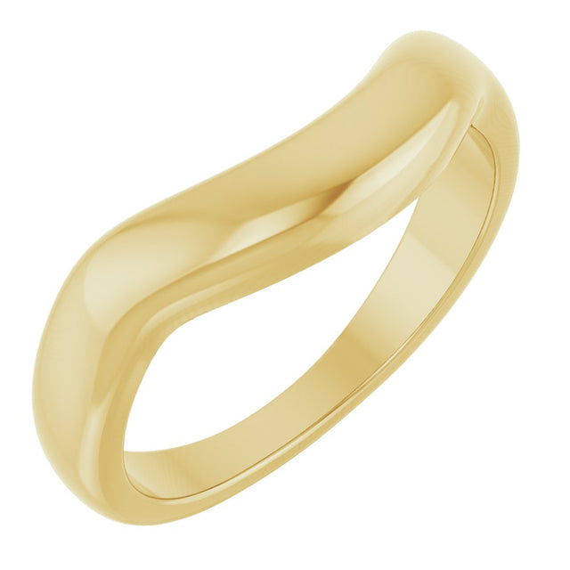 14K Yellow Gold Contour Band