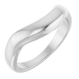14K White Gold Contour Band