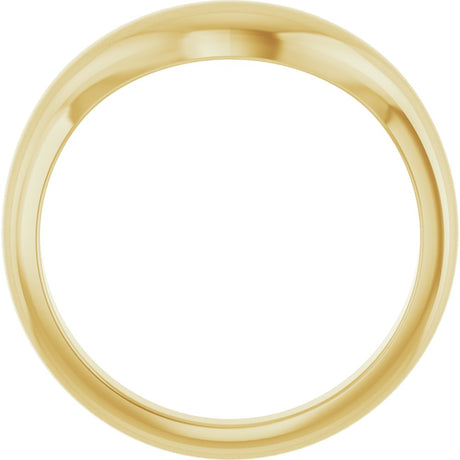 14K Yellow Gold Contour Band