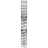 14K White Gold 3 mm Wheat Patterned Band Size 7