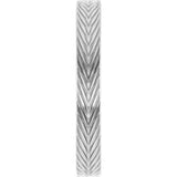 14K White Gold 3 mm Wheat Patterned Band Size 7