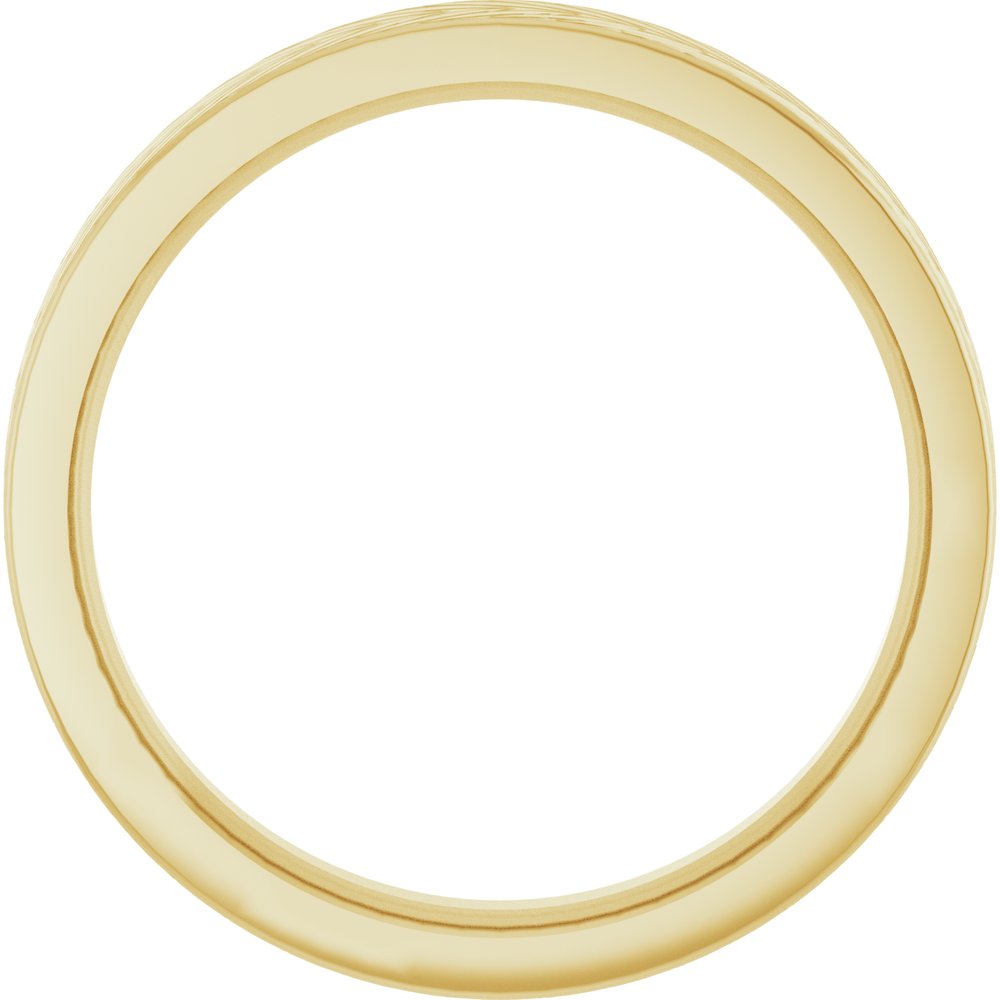 14K Yellow Gold 3 mm Wheat Patterned Band Size 7