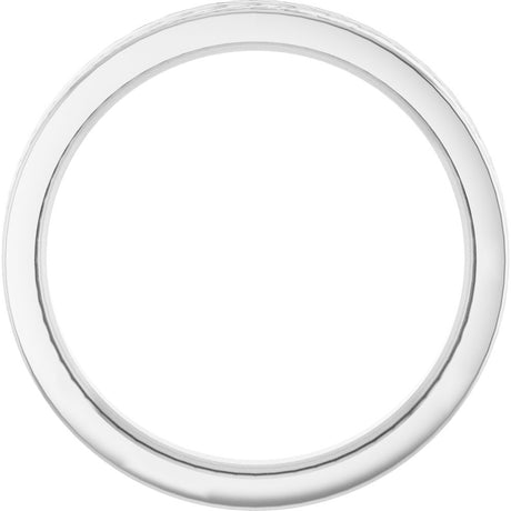 14K White Gold 3 mm Wheat Patterned Band Size 7
