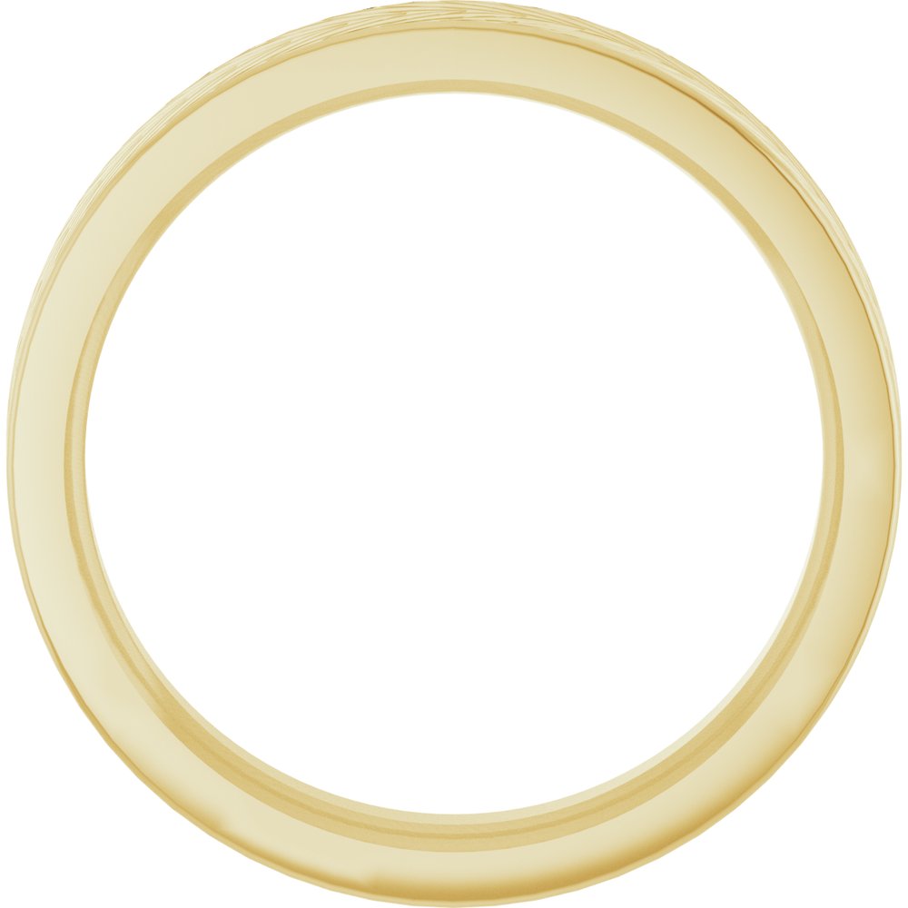 14K Yellow Gold 4 mm Wheat Patterned Band Size 7
