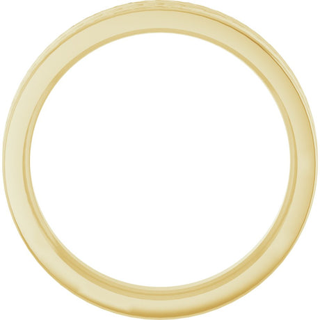 14K Yellow Gold 4 mm Wheat Patterned Band Size 7