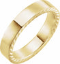 10K Yellow Gold 5 mm Rope Edge Flat Band Size 10