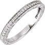 14K White Gold 1/8 CTW Natural Diamond Anniversary and