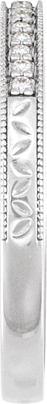 14K White Gold 1/8 CTW Natural Diamond Anniversary and