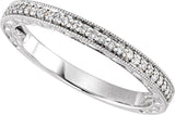 14K White Gold 1/8 CTW Natural Diamond Anniversary and