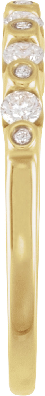 14K Yellow Gold 1/3 CTW Natural Diamond Anniversary Band