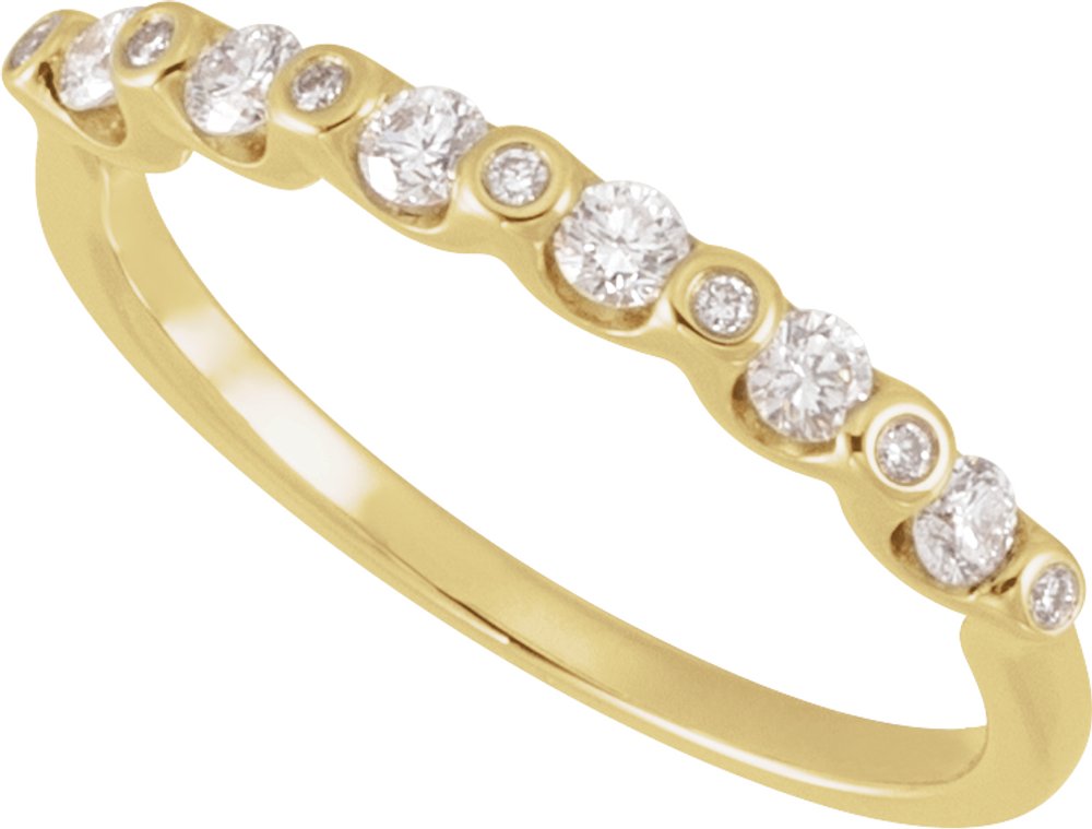 14K Yellow Gold 1/3 CTW Natural Diamond Anniversary Band