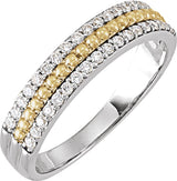14K White/Yellow Gold 1/3 CTW Lab-Grown Diamond Anniversary Band