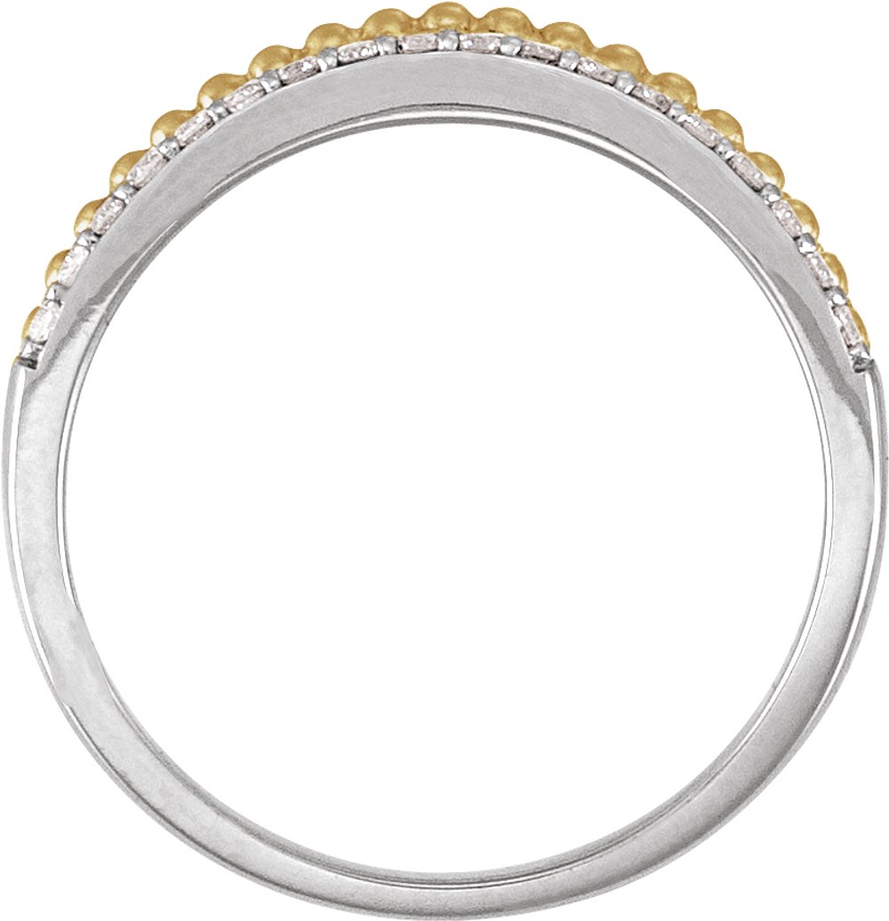 14K White/Yellow Gold 1/3 CTW Lab-Grown Diamond Anniversary Band