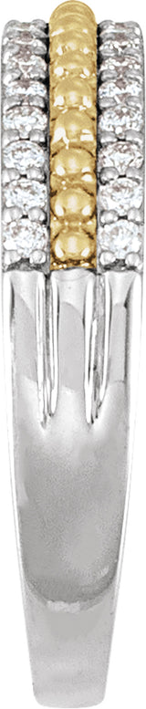 14K White/Yellow Gold 1/3 CTW Lab-Grown Diamond Anniversary Band